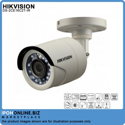 Hikvision DS-2CE16C2T-IR 1MP 3.6mm HD720p Fixed Mini Bullet Camera