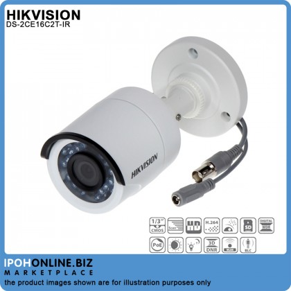 Hikvision DS-2CE16C2T-IR 1MP 3.6mm HD720p Fixed Mini Bullet Camera