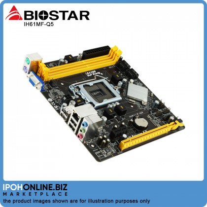 Biostar IH61MF-Q5 Intel H61 LGA 1155 DDR3 VGA GbE LAN Micro ATX Motherboard