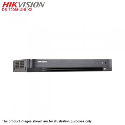 Hikvision DS-7208HUHI-K2 8 Channel up to 8MP Turbo HD TVI AHD CVI CVBS IP CCTV DVR + 2TB Surveillance CCTV HDD
