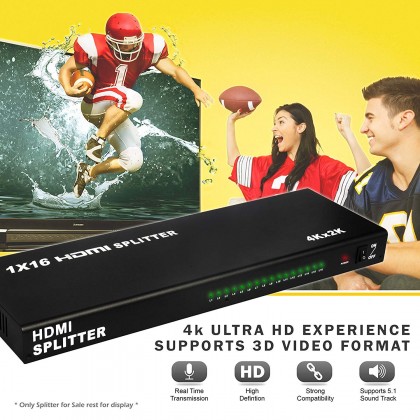 1 in 16 Out UHD Adapter HDMI SPLITTER Support 4Kx2K 3D Full HD-up to 3840x2160/30Hz 1 in 16 Out UHD Adapter HDMI SPLITTER Support 4Kx2K 3D Full HD-up to 3840x2160/30Hz