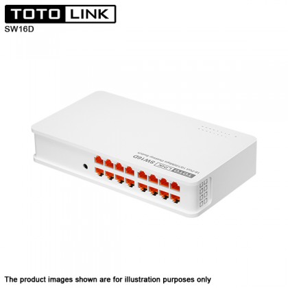 TOTOLINK SW16D 16 Port 10/100Mbps Fast Ethernet Desktop Network Switch TOTOLINK SW16D 16 Port 10/100Mbps Fast Ethernet Desktop Network Switch