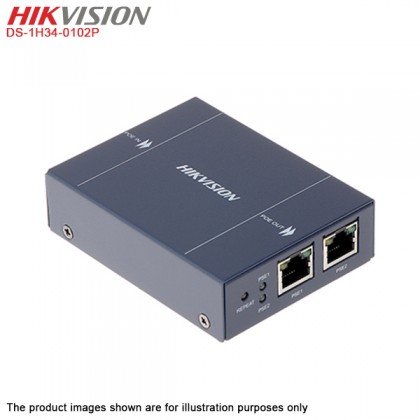 Hikvision DS-1H34-0102P PoE Repeater - 1 port Input 2 port Output for IP Camera Relay