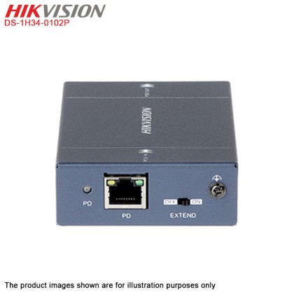 Hikvision DS-1H34-0102P PoE Repeater - 1 port Input 2 port Output for IP Camera Relay