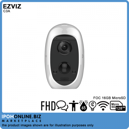 EZVIZ C3A Full HD 1080p Wire-Free Battery Security Camera With Two-Way Audio + FOC 16GB Micro SD EZVIZ C3A Full HD 1080p Wire-Free Battery Security Camera With Two-Way Audio + FOC 16GB Micro SD