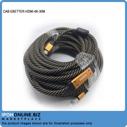 EBETTER 4K HDMI 2.0V 1.4 High Speed HD Oxygen Free Copper Cable 30M