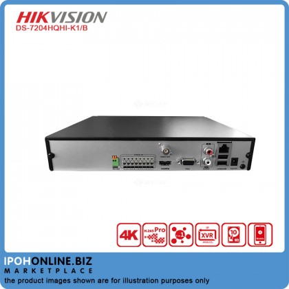 Hikvision DS-7204HQHI-K1/B 4 Channel up to 2mp Turbo HD TVI AHD CVI CVBS IP 4 IN 1 Balun CCTV DVR