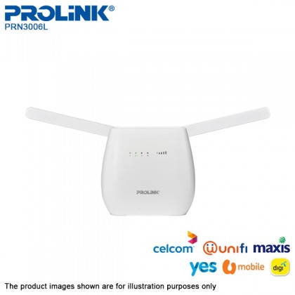 PROLiNK PRN3006L Smart 4G LTE Fixed Wi-Fi Router with Voice Powered by Qualcomm - Maxis Digi Celcom Umobile Unifi Yes