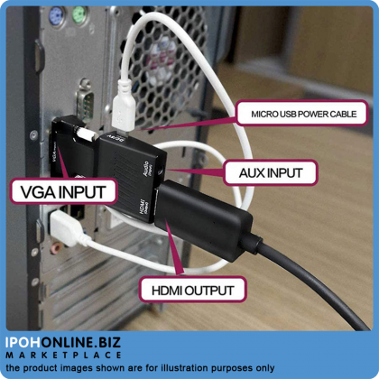 VGA To HDMI Adapter With Audio Video Adapter - up to 1080P VGA To HDMI Adapter With Audio Video Adapter - up to 1080P