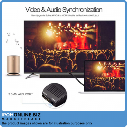 VGA To HDMI Adapter With Audio Video Adapter - up to 1080P VGA To HDMI Adapter With Audio Video Adapter - up to 1080P