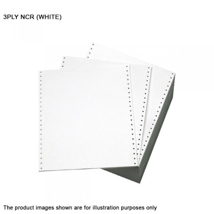 AKIRA 9.5 x 11 Inch 3PLY NCR Computer Form Paper 500 Fans - White