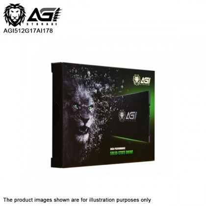 AGI 512GB High Performance SATA SSD 2.5 inch Up to 550MB/s read speed Solid State Drive - Intel Flash