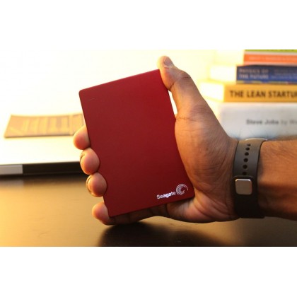 Seagate Backup Plus Slim 1TB Portable External Hard Drive with 200GB of Cloud Storage (Red)  