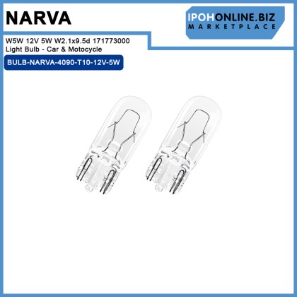 2 pcs NARVA W5W 12V 5W W2.1x9.5d 171773000 Light Bulb - Car & Motocycle