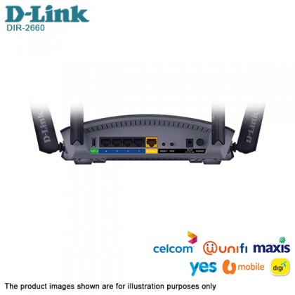 D-Link DIR-2660 EXO AC2600 Smart Mesh Wi-Fi Router 