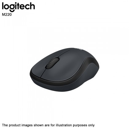 Logitech M220 Silent Wireless Noiseless Mouse Grey