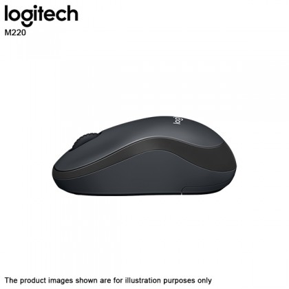 Logitech M220 Silent Wireless Noiseless Mouse Grey