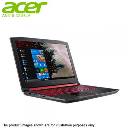 Acer Nitro 5 AN515-52-58JV 15.6 inch FHD IPS Gaming Laptop Black Red (I5-8300H/4GB/512GB SSD/GTX1050 4GB/W10H) FOC Bag & Mouse