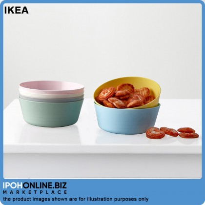 IKEA Kalas Assorted Colours 6 pcs Polypropylene Plastic Bowl