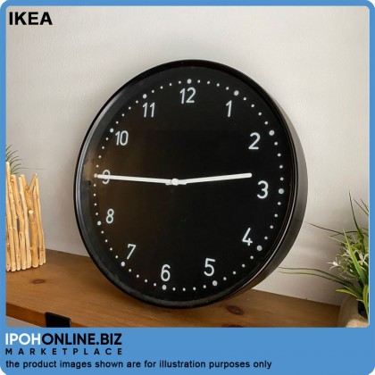 IKEA BONDIS Wall Clock Black FOC 1pc AA 1.5V Battery