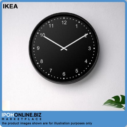 IKEA BONDIS Wall Clock Black FOC 1pc AA 1.5V Battery