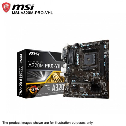 MSI A320M PRO-VHL AMD A320 AM4 Parallel LPT DDR4 VGA HDMI Micro-ATX Motherboard