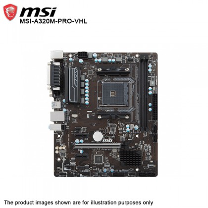 MSI A320M PRO-VHL AMD A320 AM4 Parallel LPT DDR4 VGA HDMI Micro-ATX Motherboard