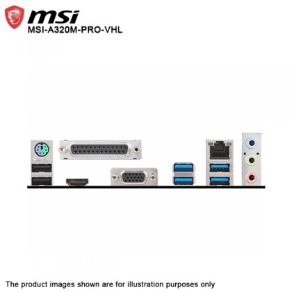 MSI A320M PRO-VHL AMD A320 AM4 Parallel LPT DDR4 VGA HDMI Micro-ATX Motherboard