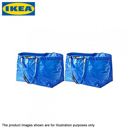 IKEA FRAKTA Carrier Bag Large Blue Multipurpose Waterproof for Groceries/Laundry/Beach-2PCS