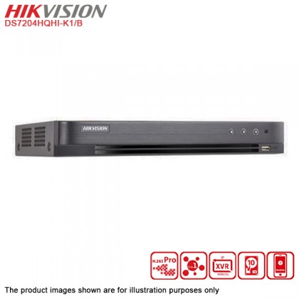 Hikvision 4 Channel Turbo HD Balun DVR + Hikvision 2MP IR Bullet Camera x 4 + 12V 1A Power Adapter + 1TB CCTV Hard Drive + FOC Hikvision Video Baluns Package