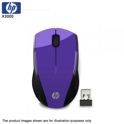 HP X3000 2.4GHz Wireless Mouse - Purple
