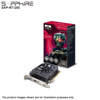 SAPPHIRE RADEON R7 250 4GB DDR3 HDMI DVI VGA 512SP PCI-E AMD GAMING Graphic Card