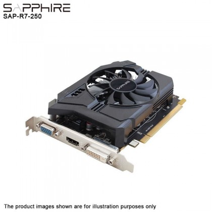 SAPPHIRE RADEON R7 250 4GB DDR3 HDMI DVI VGA 512SP PCI-E AMD GAMING Graphic Card
