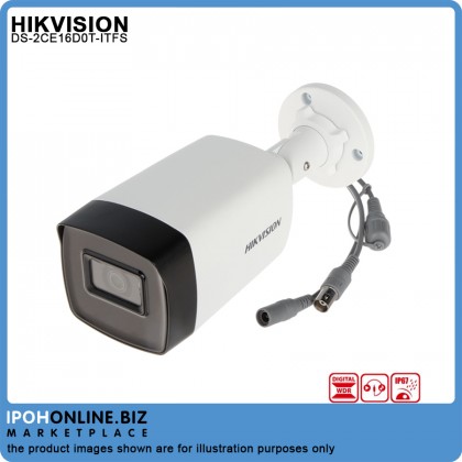 Hikvision DS-2CE16D0T-ITFS 2MP 1080P 3.6mm Audio Fixed Mini Bullet Camera Hikvision DS-2CE16D0T-ITFS 2MP 1080P 3.6mm Audio Fixed Mini Bullet Camera