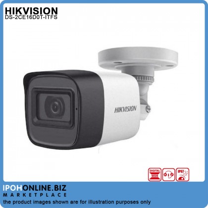 Hikvision DS-2CE16D0T-ITFS 2MP 1080P 3.6mm Audio Fixed Mini Bullet Camera Hikvision DS-2CE16D0T-ITFS 2MP 1080P 3.6mm Audio Fixed Mini Bullet Camera