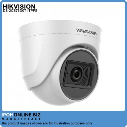 Hikvision DS-2CE76D0T-ITPFS 2MP 1080P 3.6mm Audio Indoor Fixed Turret Camera Hikvision DS-2CE76D0T-ITPFS 2MP 1080P 3.6mm Audio Indoor Fixed Turret Camera
