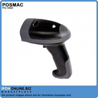 POSMAC PS-1800 USB Handheld Barcode Laser 1D Scanner