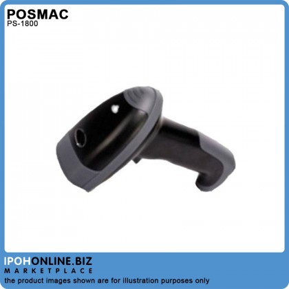 POSMAC PS-1800 USB Handheld Barcode Laser 1D Scanner