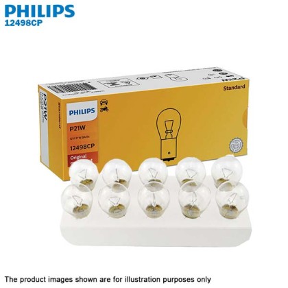 (10 PCS) 1 Box PHILIPS 12498CP P21W Conventional 12V 21W BA15s Light Bulb
