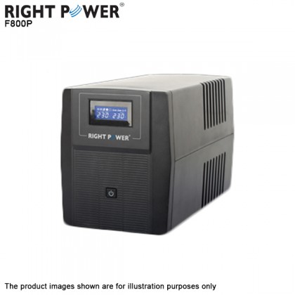 Right Power PowerTank F800P (800VA) UPS Backup Battery - USB edition Communication Port