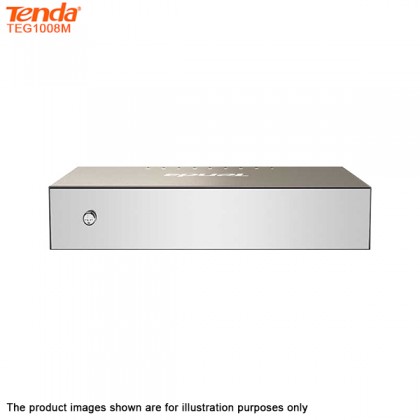 Tenda TEG1008M 8 Port Gigabit Desktop Network Switch - Mini Steel Case