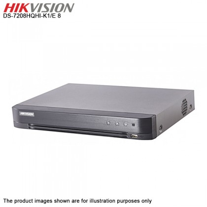 HIKVISION DS-7208HQHI-K1/E 8-Channel UP TP 4MP Turbo HD TVI AHD CVI CVBS IP CCTV 2WAY Audio DVR 