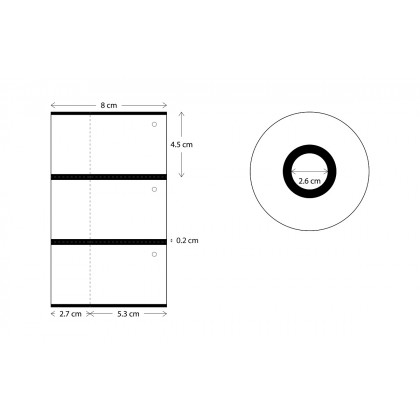 1 Roll 80mmx45mm Label Tag Card 230gms With Punch Hole And Black I-Mark (500pcs per roll) 1 Roll 80mmx45mm Label Tag Card 230gms With Punch Hole And Black I-Mark (500pcs per roll)