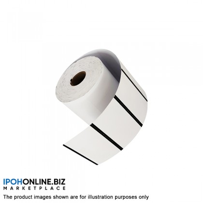 1 Roll 80mmx45mm Label Tag Card 230gms With Punch Hole And Black I-Mark (500pcs per roll) 1 Roll 80mmx45mm Label Tag Card 230gms With Punch Hole And Black I-Mark (500pcs per roll)