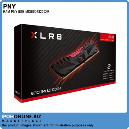 PNY XLR8 8GB 3200 DDR4 3200Mhz Desktop RAM PNY XLR8 8GB 3200 DDR4 3200Mhz Desktop RAM