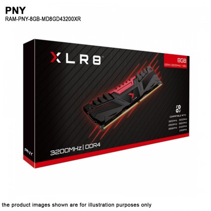 PNY XLR8 8GB 3200 DDR4 3200Mhz Desktop RAM PNY XLR8 8GB 3200 DDR4 3200Mhz Desktop RAM