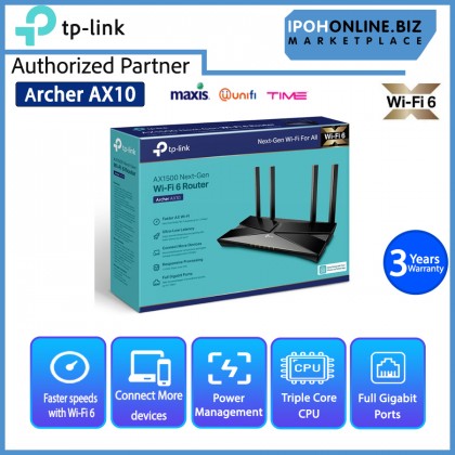 TP-LINK Archer AX10 AX1500 Next-Gen Wi-Fi 6 Router