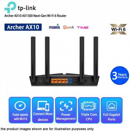 TP-LINK Archer AX10 AX1500 Next-Gen Wi-Fi 6 Router