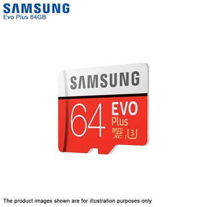 Samsung EVO Plus 64GB 100R/60W Class 10 4K microSD Memory Card with SD Adapter