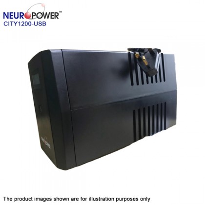 NeuroPower CITY 1200-USB LCD Display 1200VA Backup Battery UPS - USB Special Edition